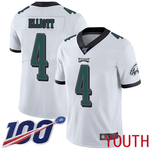 Youth Philadelphia Eagles 4 Jake Elliott White Vapor Untouchable NFL Jersey Limited Player Season Football